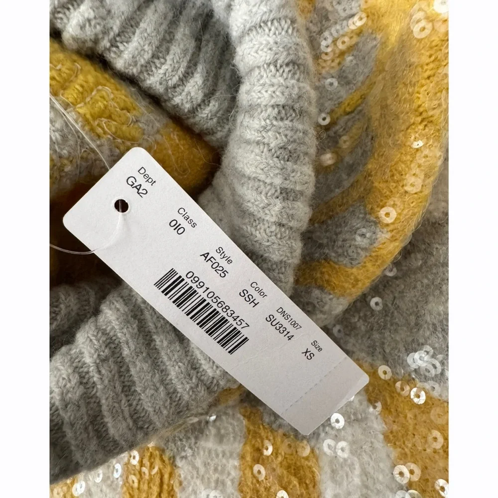 J.‎ Crew Sequin Fair Isle Turtleneck Sweater XS NEW